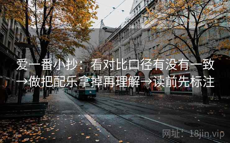 爱一番小抄：看对比口径有没有一致→做把配乐拿掉再理解→读前先标注